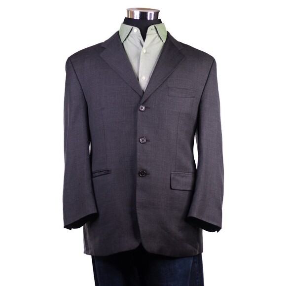 Men’s Chaps Ralph Lauren 3-Button Jacket Wool/Cashmere Coat Blazer 42S One Vent - Picture 2 of 12